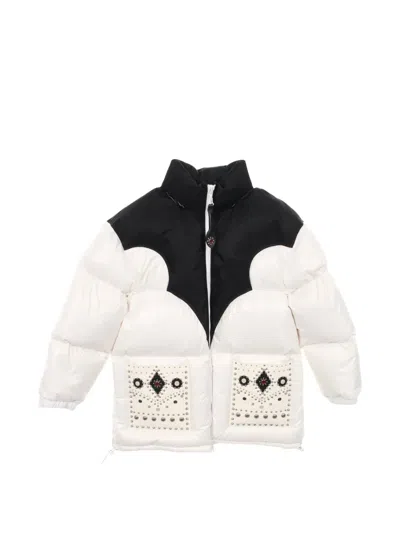 Pre-owned Louis Vuitton 2010s Studded Hooded Jacket In White