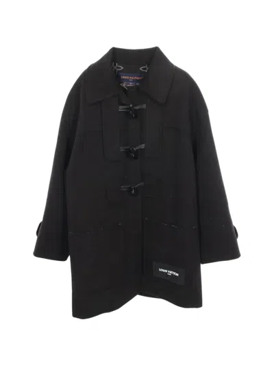 Pre-owned Louis Vuitton 2010s Toggle-fastening Duffle Coat In Black
