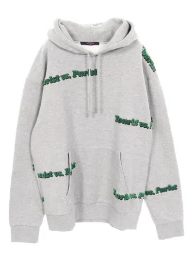 Pre-owned Louis Vuitton 2010s Tuftage Tourist Vs Purist Hoodie In Gray