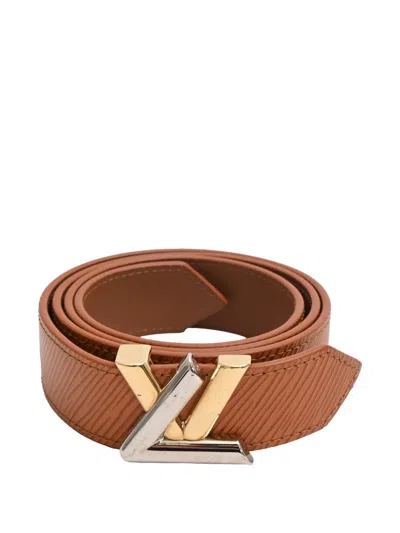 Pre-owned Louis Vuitton 2010s Twist Epi Belt In Brown