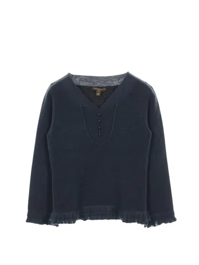 Pre-owned Louis Vuitton 2010s V-neck Sweater In Blue