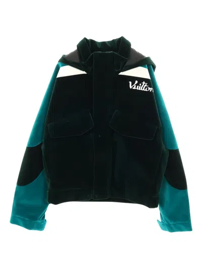 Pre-owned Louis Vuitton 2010s Velvet Hooded Jacket In Green