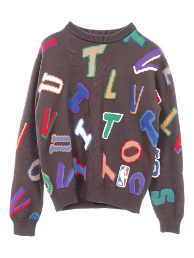 Pre-owned Louis Vuitton 2010s X Nba Crew-neck Sweater In Brown