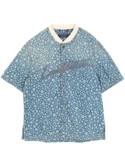 Pre-owned Louis Vuitton 2010s X Yayoi Kusama Denim Shirt In Blue