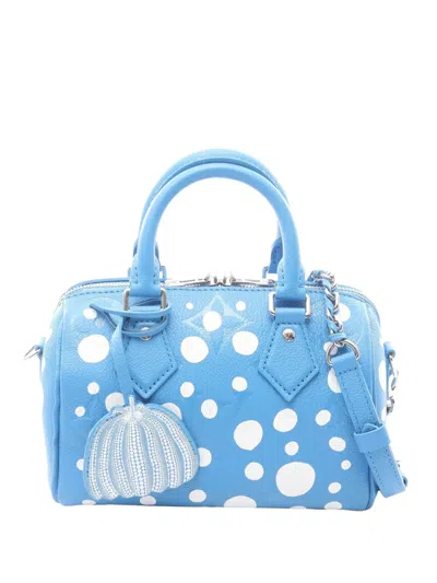 Pre-owned Louis Vuitton 2010s X Yayoi Kusama Speedy Bandouliere Handbag In Blue