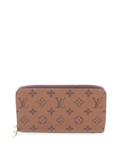 Pre-owned Louis Vuitton 2010s Zip Monogram Wallet In Neutral