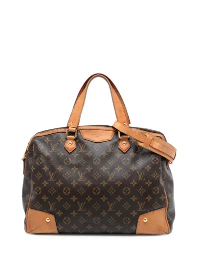 Pre-owned Louis Vuitton 2011-2015 Monogram Retiro Gm Satchel In Brown