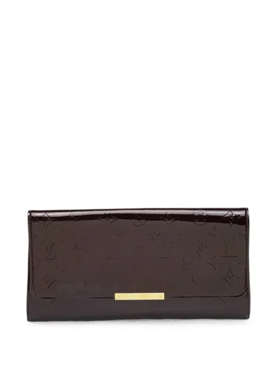 Louis Vuitton 2011 Amarante Monogram Vernis Robertson Clutch Bag In Brown