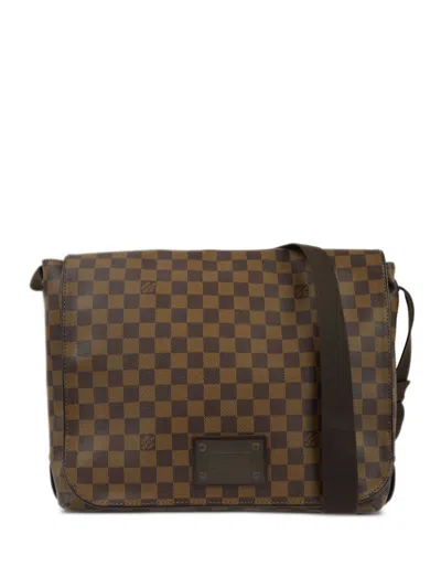 Pre-owned Louis Vuitton 2011 Brooklyn Gm Crossbody Bag In Brown