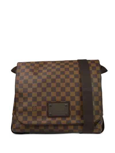 Pre-owned Louis Vuitton 2011 Brooklyn Mm Shoulder Bag In Brown