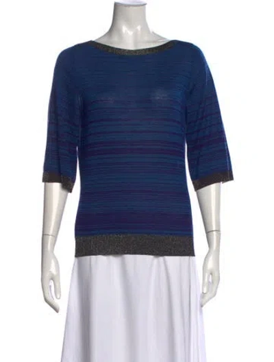 Pre-owned Louis Vuitton 2011 Cashmere Top In Blue