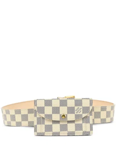 Pre-owned Louis Vuitton 2011 Ceinture Pochette Solo Belt Bag In White