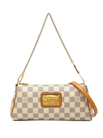 Pre-owned Louis Vuitton 2011 Damier Azur Eva Satchel In White