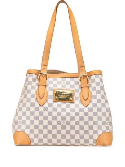 Pre-owned Louis Vuitton 2011 Damier Azur Hampstead Mm Tote Bag