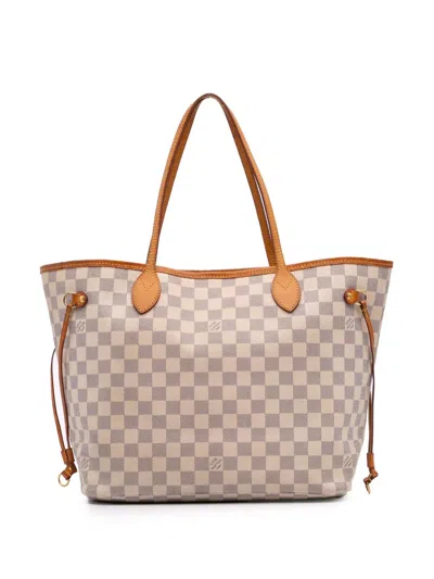 Pre-owned Louis Vuitton 2011 Damier Azur Neverfull Mm Tote Bag