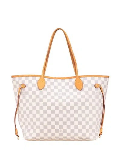 Pre-owned Louis Vuitton 2011 Damier Azur Neverfull Mm Tote Bag