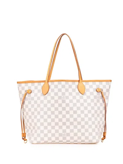 Pre-owned Louis Vuitton 2011 Damier Azur Neverfull Mm Tote Bag