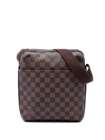 Pre-owned Louis Vuitton 2011 Damier Ebene Beaubourg Trotteur Crossbody Bag In Brown