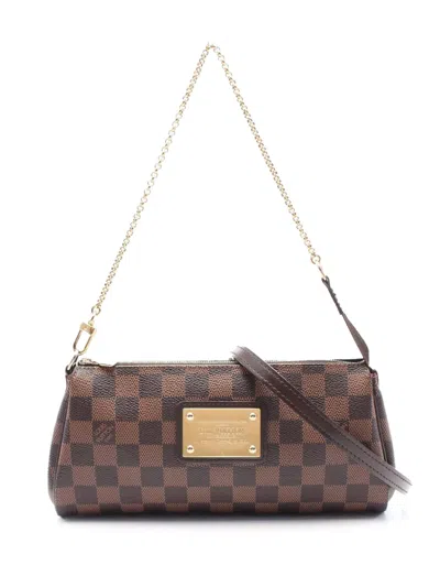 Pre-owned Louis Vuitton 2011 Damier Ebene Eva Satchel In Brown