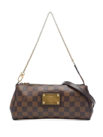 Pre-owned Louis Vuitton 2011 Damier Ebene Eva Satchel In Brown