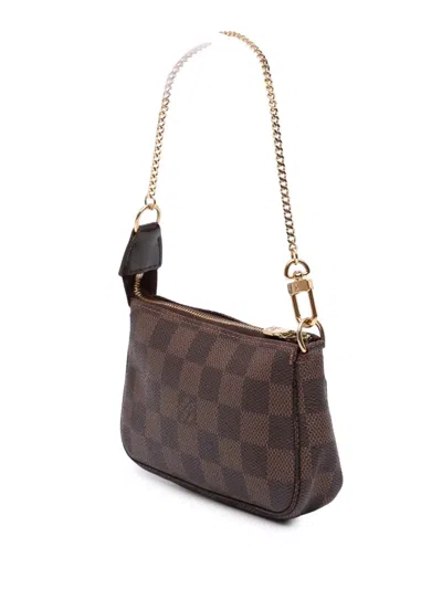 Pre-owned Louis Vuitton 2011 Damier Ebene Mini Pochette Accessoires Handbag