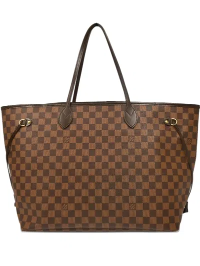 Pre-owned Louis Vuitton 2011 Damier Ebene Neverfull Gm Tote Bag