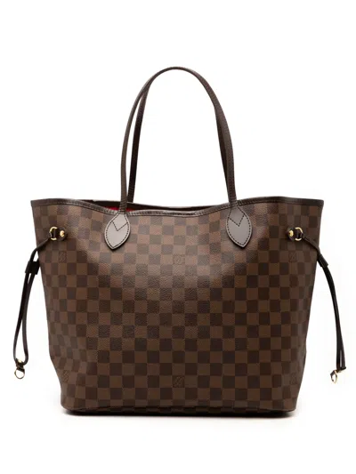 Pre-owned Louis Vuitton 2011 Damier Ebene Neverfull Gm Tote Bag In Brown