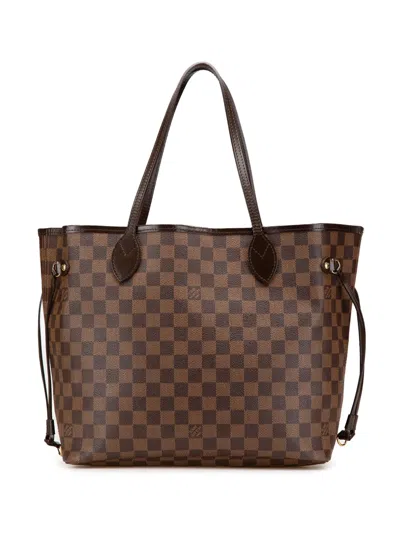 Pre-owned Louis Vuitton 2011 Damier Ebene Neverfull Mm Tote Bag