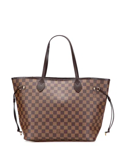 Pre-owned Louis Vuitton 2011 Damier Ebene Neverfull Mm Tote Bag