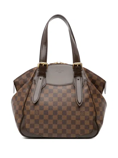 Pre-owned Louis Vuitton 2011 Damier Ebene Verona Mm Shoulder Bag In Brown