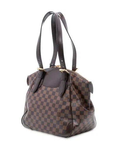 Pre-owned Louis Vuitton 2011 Damier Ebene Verona Mm Shoulder Bag In Brown