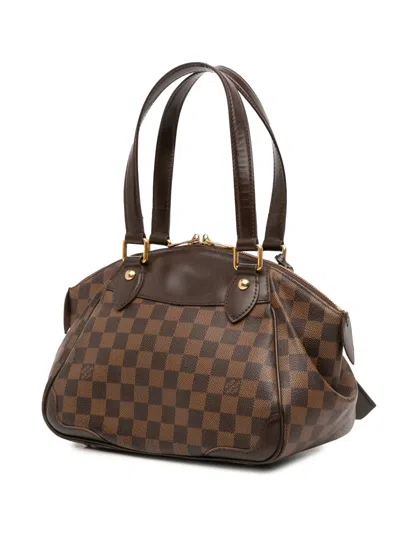 Pre-owned Louis Vuitton 2011 Damier Ebene Verona Pm Satchel In Brown