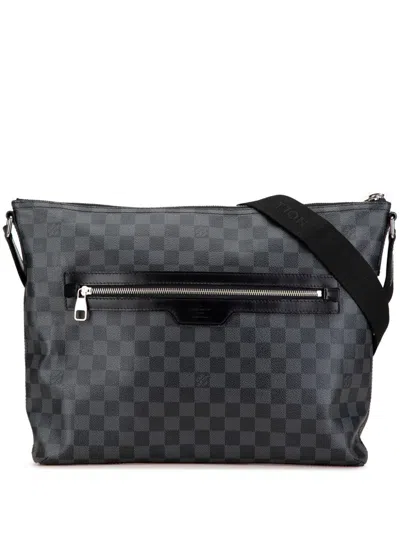 Pre-owned Louis Vuitton 2011 Damier Graphite Mick Mm Crossbody Bag In Black