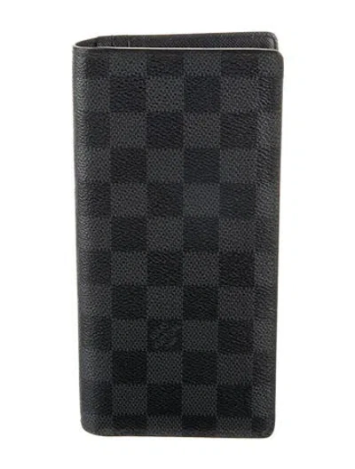 Pre-owned Louis Vuitton 2011 Damier Graphite Pattern Bifold Wallet In Black