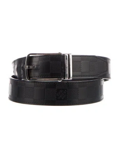 Pre-owned Louis Vuitton 2011 Damier Infini Belt In Black