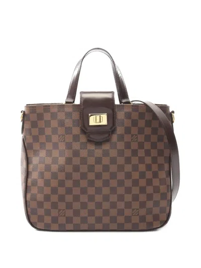 Pre-owned Louis Vuitton 2011 Damiere Ebene Besace Rosebery Crossbody Bag In Brown