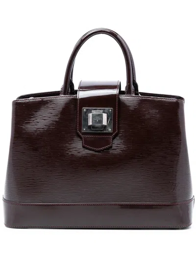 Pre-owned Louis Vuitton 2011 Electric Epi Mirabeau Gm Satchel In Purple