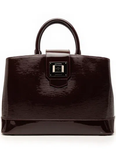 Pre-owned Louis Vuitton 2011 Electric Epi Mirabeau Gm Satchel In Purple