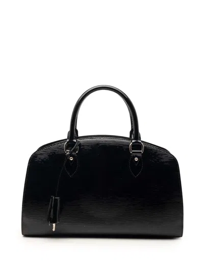 Pre-owned Louis Vuitton 2011 Electric Epi Pont Neuf Pm Handbag In Black