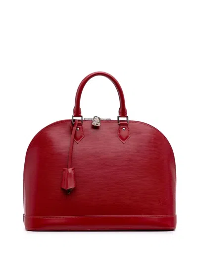 Pre-owned Louis Vuitton 2011 Epi Alma Gm Handbag In Red