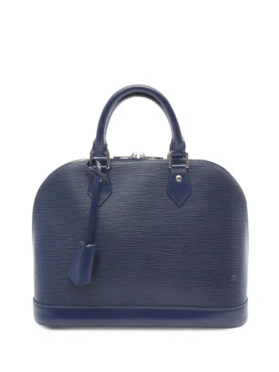 Pre-owned Louis Vuitton 2011 Epi Alma Pm Handbag In Blue