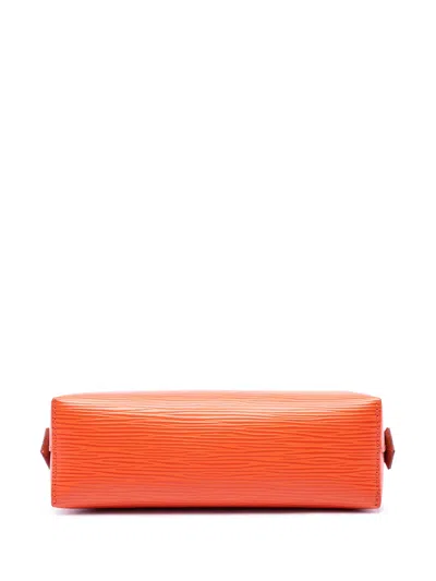 Pre-owned Louis Vuitton 2011 Epi Cosmetic Pouch In Orange