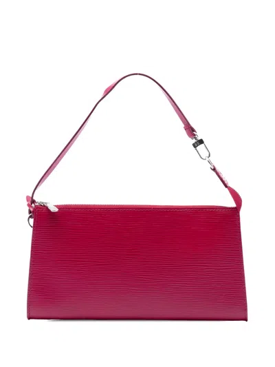 Pre-owned Louis Vuitton 2011 Epi Pochette Accessoires Shoulder Bag In Red