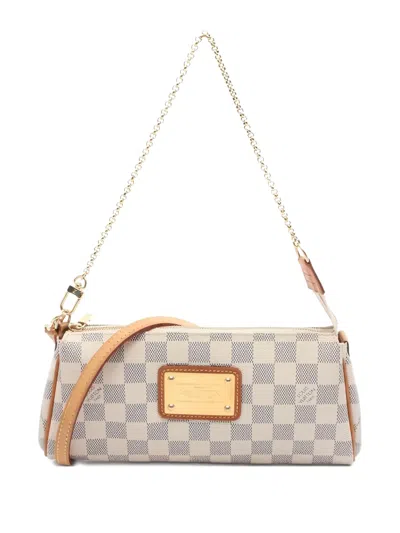Pre-owned Louis Vuitton 2011 Eva Damier Chain Shoulder Bag In White