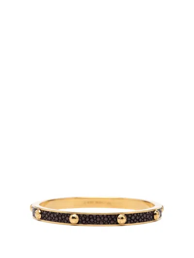 Pre-owned Louis Vuitton 2011 Gold Plated And Stingray Gimme A Clue Bangle Costume Bracelet