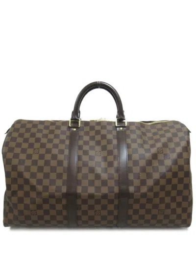 Pre-owned Louis Vuitton 2011 Keepall 50 Travel Bag In Brown