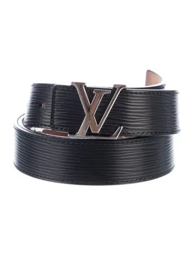 Pre-owned Louis Vuitton 2011 Lv Initiales Epi Leather 30mm Belt In Black