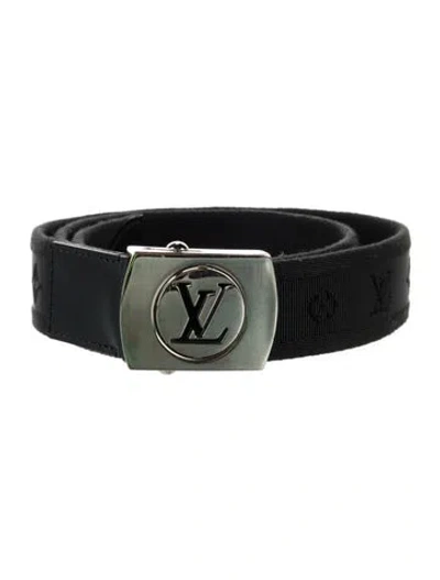 Pre-owned Louis Vuitton 2011 Lv Monogram Belt In Black