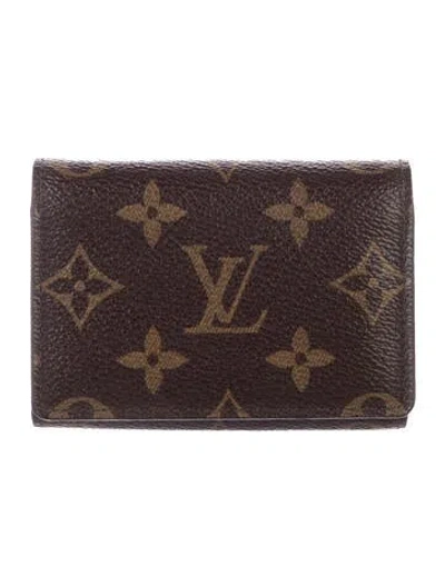 Pre-owned Louis Vuitton 2011 Lv Monogram Card Holder In Brown