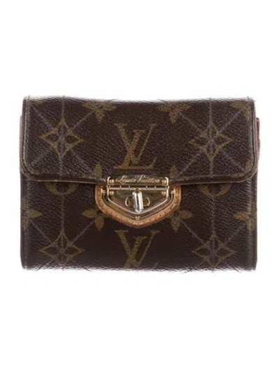 Pre-owned Louis Vuitton 2011 Lv Monogram Etoile Sarah Wallet In Brown